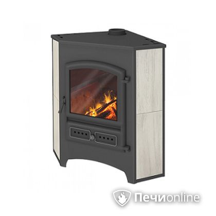 Печь-камин Этна (БКД) угловой беж. 9 кВт (150 кв.м) в Надыме