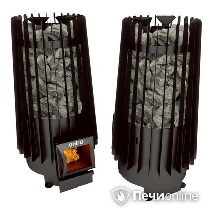 Дровяная печь-каменка GrillD Cometa Vega 180 short black в Надыме