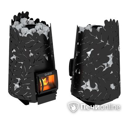 Дровяная печь-каменка GrillD Dubravo 180 short black в Надыме