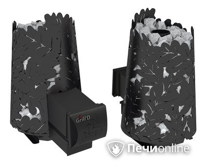 Дровяная печь-каменка GrillD Dubravo mini long black в Надыме