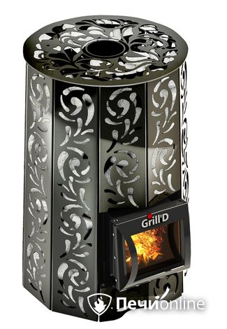 Дровяная печь-каменка GrillD Violet short Жадеит 80 в Надыме