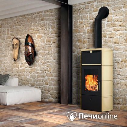 Печь-камин Edilkamin Flamma 24 kw V.C. Pergamena с Т/О в Надыме