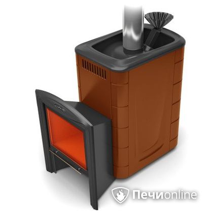 Дровяная банная печь TMF Гейзер 2014 Carbon Витра терракота в Надыме