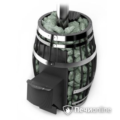 Дровяная банная печь TMF Саяны XXL 2015 Inox с закрытой каменкой и теплообменником дверь антрацит в Надыме