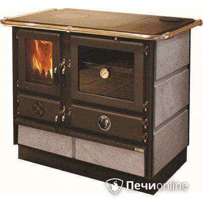 Отопительно-варочная печь MBS Thermo Magnum Stone R с теплообменником и духовым шкафом в Надыме